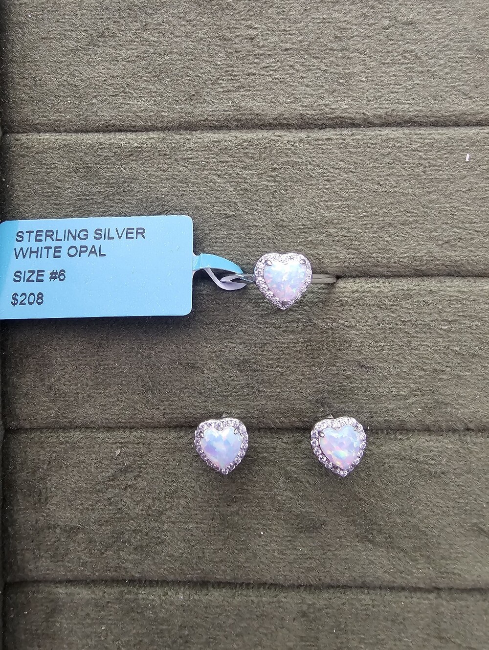 Sterling Silver Ring And Earring Set